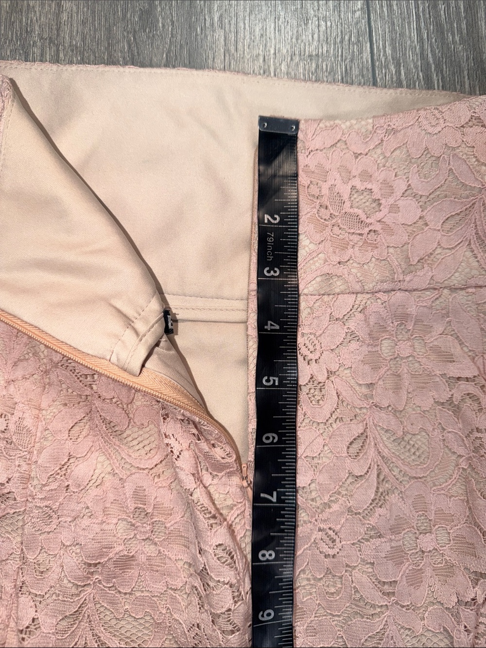 Express Dusty Pink Lace Pencil Skirt Women’s 00 - Picture 9 of 9